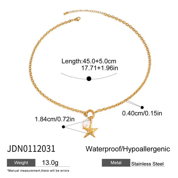 Wholesale Pendant Necklace Stainless Steel Geometric Electroplating French Retro Minimalist For Women