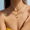 Wholesale Pendant Necklace Stainless Steel Geometric Electroplating French Retro Minimalist For Women