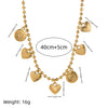 Wholesale Pendant Necklace Stainless Steel Geometric Furnace Vacuum Electroplated 18K Gold