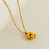 Wholesale Pendant Necklace Stainless Steel Gold Electroplated Mini Bubble Letter Style