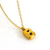 Wholesale Pendant Necklace Stainless Steel Gold Electroplated Mini Bubble Letter Style