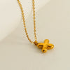 Wholesale Pendant Necklace Stainless Steel Gold Electroplated Mini Bubble Letter Style