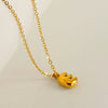 Wholesale Pendant Necklace Stainless Steel Gold Electroplated Mini Bubble Letter Style