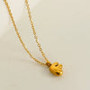 Wholesale Pendant Necklace Stainless Steel Gold Electroplated Mini Bubble Letter Style