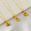 Wholesale Pendant Necklace Stainless Steel Gold Electroplated Mini Bubble Letter Style