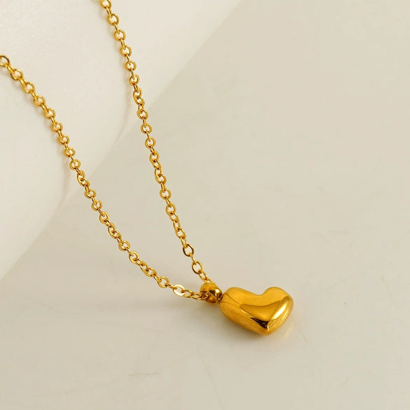 Wholesale Pendant Necklace Stainless Steel Gold Electroplated Mini Bubble Letter Style