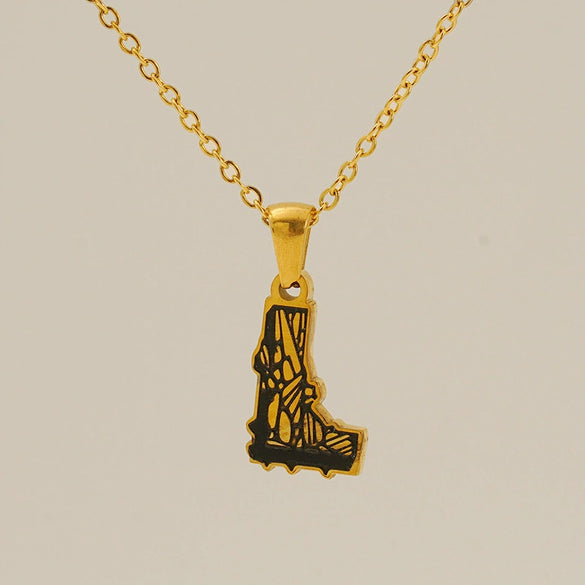 Wholesale Pendant Necklace Stainless Steel Gold Plated Letter Pattern For Unisex