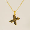 Wholesale Pendant Necklace Stainless Steel Gold Plated Letter Pattern For Unisex