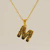Wholesale Pendant Necklace Stainless Steel Gold Plated Letter Pattern For Unisex