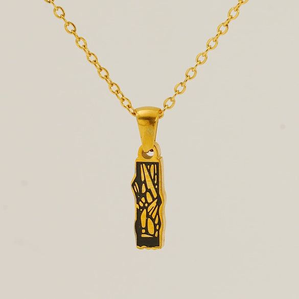 Wholesale Pendant Necklace Stainless Steel Gold Plated Letter Pattern For Unisex