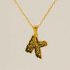 Wholesale Pendant Necklace Stainless Steel Gold Plated Letter Pattern For Unisex