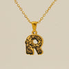 Wholesale Pendant Necklace Stainless Steel Gold Plated Letter Pattern For Unisex