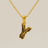 Wholesale Pendant Necklace Stainless Steel Gold Plated Letter Pattern For Unisex