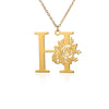 Wholesale Pendant Necklace Stainless Steel Gold Plated Letter Style Electroplated