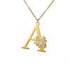 Wholesale Pendant Necklace Stainless Steel Gold Plated Letter Style Electroplated