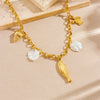 Wholesale Pendant Necklace Stainless Steel Goldplated With Marine Animal Zodiac Elements