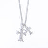 Wholesale Pendant Necklace Stainless Steel Inlaid Zircon Geometric Retro Heavy Industry Electroplating
