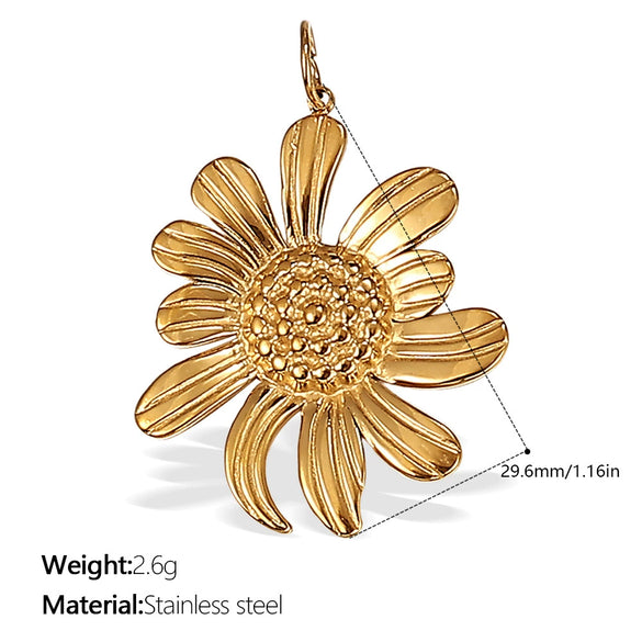 Wholesale Pendant Necklace 316L Stainless Steel 18K Gold Plated Electroplating Exaggerated Fashion Style