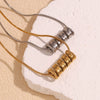 Wholesale Pendant Necklace Stainless Steel 18K Gold Plated Geometric Spiral Spring Women
