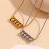Wholesale Pendant Necklace Stainless Steel 18K Gold Plated Geometric Spiral Spring Women