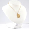 Wholesale Pendant Necklace 316L Stainless Steel Square Letter Electroplated Unisex