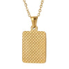 Wholesale Pendant Necklace 316L Stainless Steel Square Letter Electroplated Unisex