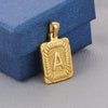Wholesale Pendant Necklace 316L Stainless Steel Square Letter Electroplated Unisex