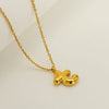 Wholesale Pendant Necklace Stainless Steel Titanium Steel Cross Chain With Letter Pattern Polishing Style For Unisex
