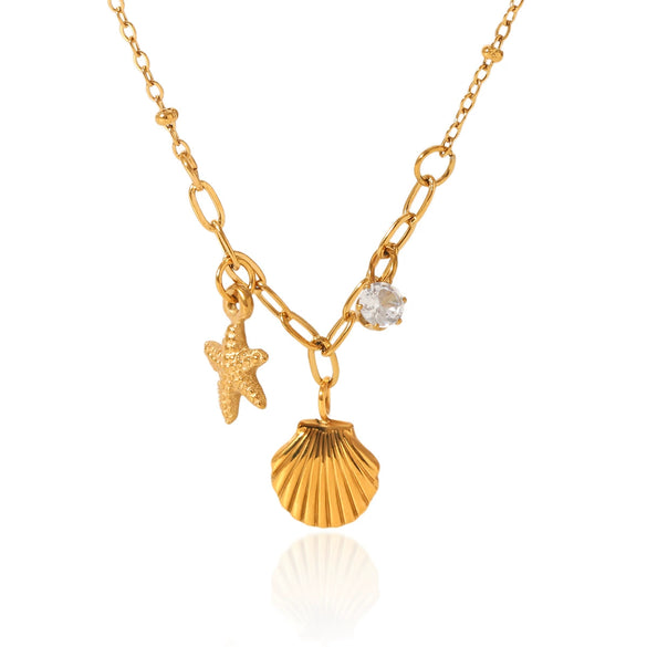 Wholesale Pendant Necklace Stainless Steel Titanium Steel Drill Animal Zodiac Style Set With Diamonds For Women