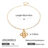 Wholesale Pendant Necklace Stainless Steel Titanium Steel Flower Circle Electroplated Jewelry