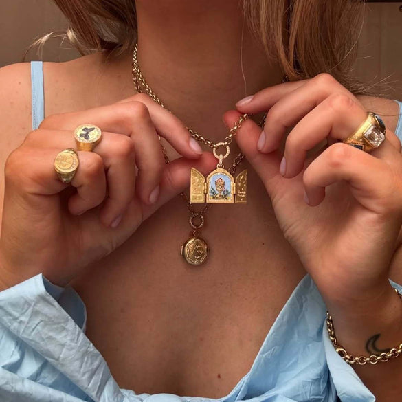 Wholesale Pendant Necklace Stainless Steel Titanium Steel Geometric Handpainted Electroplated Women's