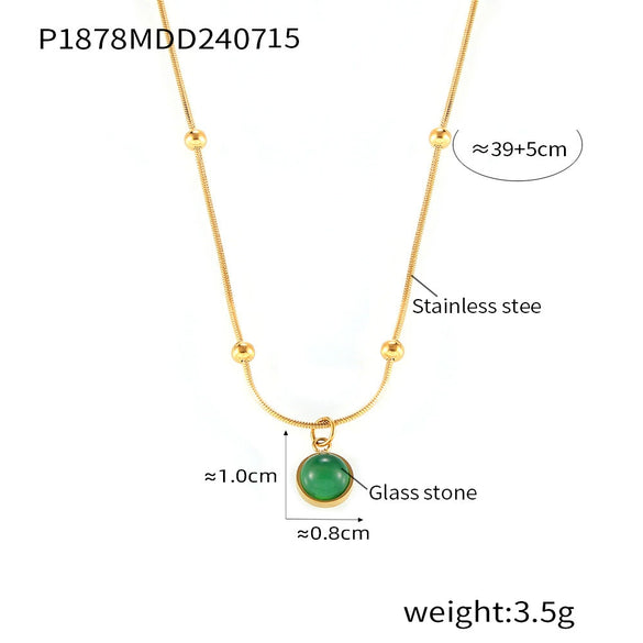 Wholesale Pendant Necklace Stainless Steel Titanium Steel Geometric 18K Gold Plated Light Luxury Style