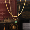 Wholesale Pendant Necklace Stainless Steel Titanium Steel Geometric 18K Gold Plated Light Luxury Style