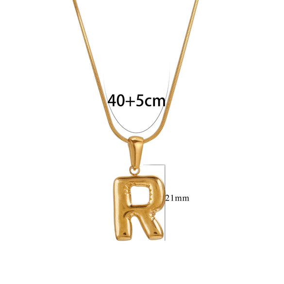 Wholesale Pendant Necklace Stainless Steel Titanium Steel Geometric Letter Pattern Polished