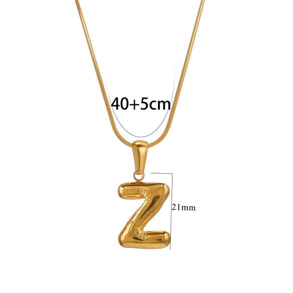 Wholesale Pendant Necklace Stainless Steel Titanium Steel Geometric Letter Pattern Polished