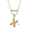 Wholesale Pendant Necklace Stainless Steel Titanium Steel Geometric Letter Pattern Polished