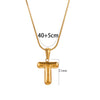 Wholesale Pendant Necklace Stainless Steel Titanium Steel Geometric Letter Pattern Polished