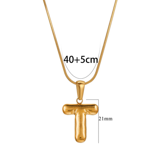 Wholesale Pendant Necklace Stainless Steel Titanium Steel Geometric Letter Pattern Polished