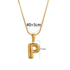 Wholesale Pendant Necklace Stainless Steel Titanium Steel Geometric Letter Pattern Polished