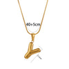 Wholesale Pendant Necklace Stainless Steel Titanium Steel Geometric Letter Pattern Polished