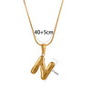 Wholesale Pendant Necklace Stainless Steel Titanium Steel Geometric Letter Pattern Polished