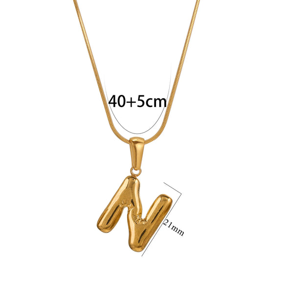 Wholesale Pendant Necklace Stainless Steel Titanium Steel Geometric Letter Pattern Polished