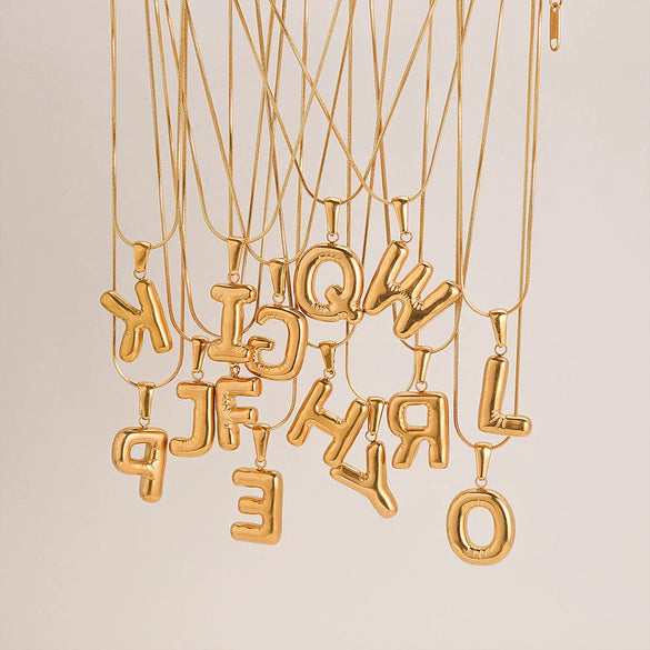 Wholesale Pendant Necklace Stainless Steel Titanium Steel Geometric Letter Pattern Polished
