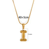 Wholesale Pendant Necklace Stainless Steel Titanium Steel Geometric Letter Pattern Polished