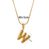 Wholesale Pendant Necklace Stainless Steel Titanium Steel Geometric Letter Pattern Polished
