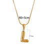 Wholesale Pendant Necklace Stainless Steel Titanium Steel Geometric Letter Pattern Polished