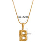 Wholesale Pendant Necklace Stainless Steel Titanium Steel Geometric Letter Pattern Polished