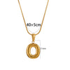 Wholesale Pendant Necklace Stainless Steel Titanium Steel Geometric Letter Pattern Polished