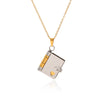 Wholesale Pendant Necklace Stainless Steel Titanium Steel Geometric Love Book Style Electroplated Women's