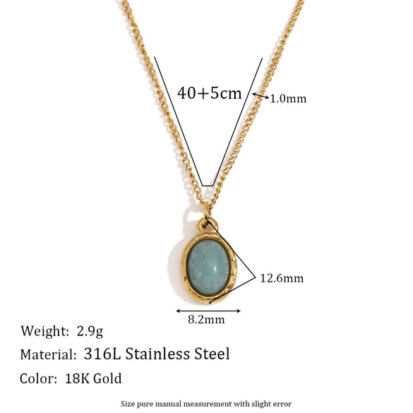 Wholesale Pendant Necklace Stainless Steel Titanium Steel Geometric Retro 18K Gold Plated